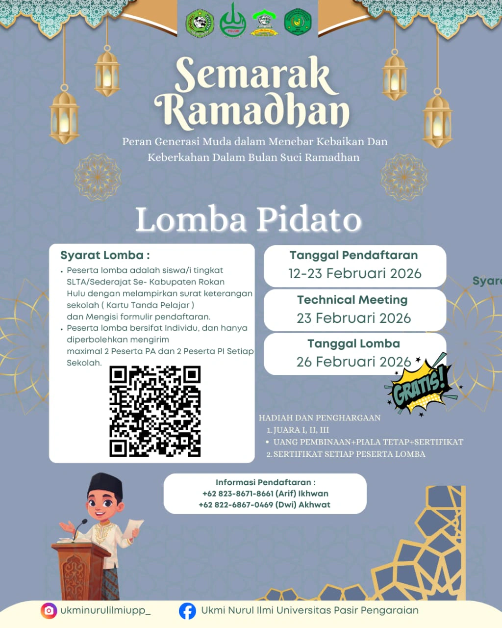 Semarak Ramadhan, UPP Adakan Kegiatan Lomba Pidato dan Hafalan Ayat Pendek 